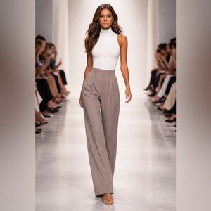 Wayf Taupe Wide Leg Women's Pants